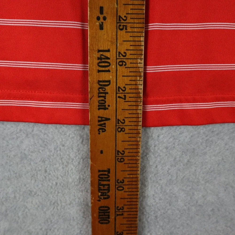 Adidas Golf Polo Shirt‎ Mens Small Puremotion Red Striped Short Sleeve